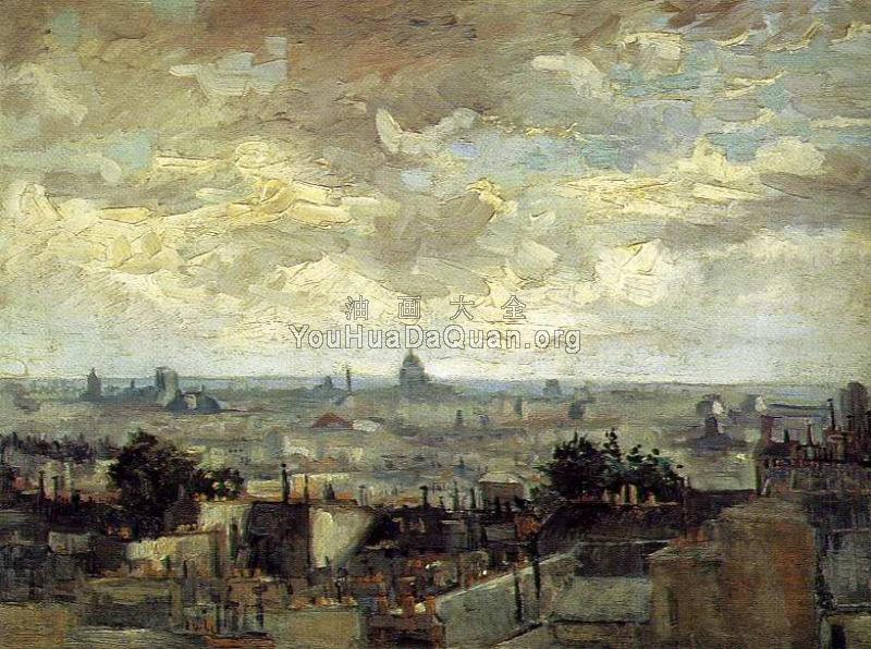 巴黎的屋顶 - 文森特·威廉·梵高